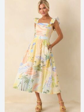Prosperina Cotton Midi Dress